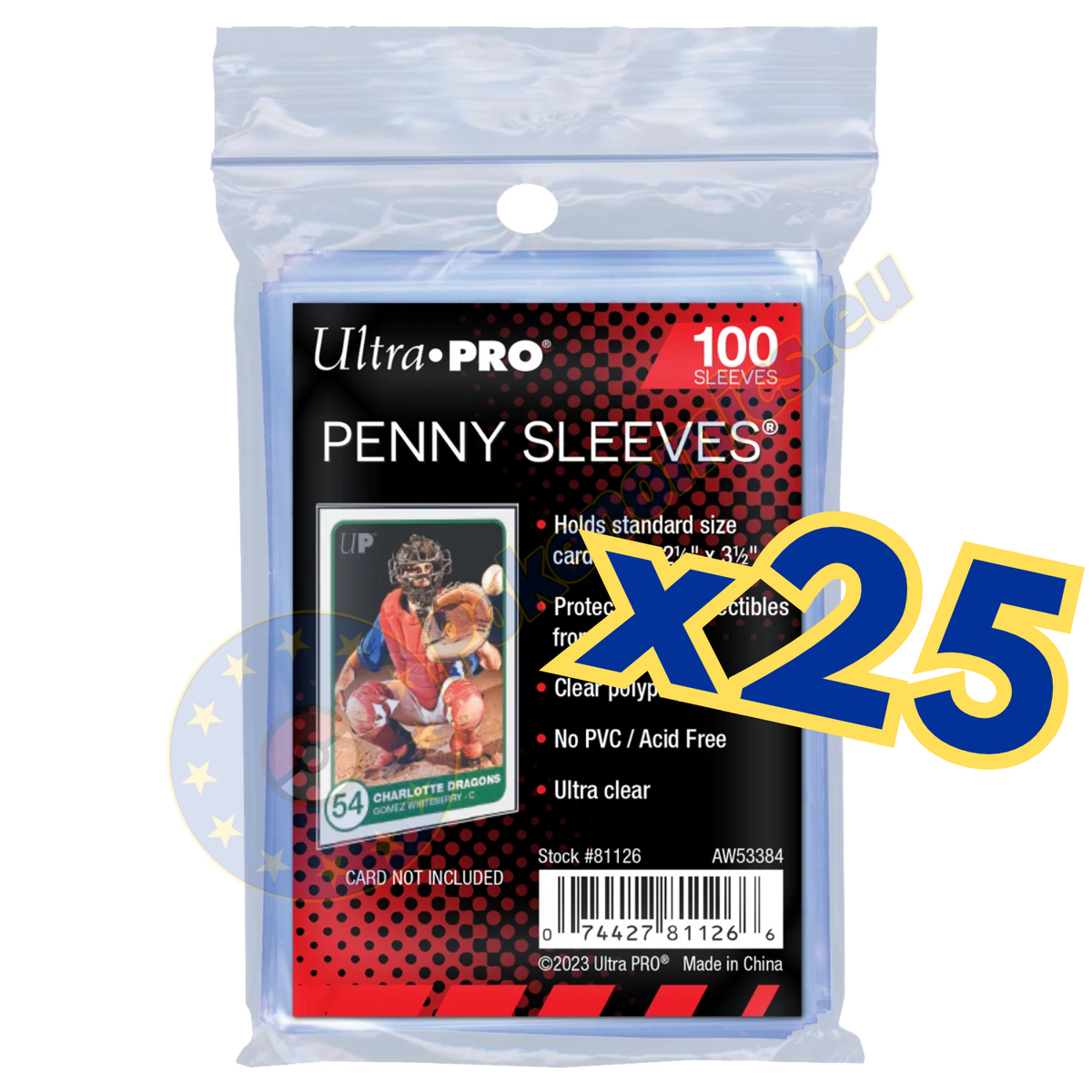 2.5" x 3.5" Penny Sleeves® Soft Trading Card Protectors, ULTRA PRO
