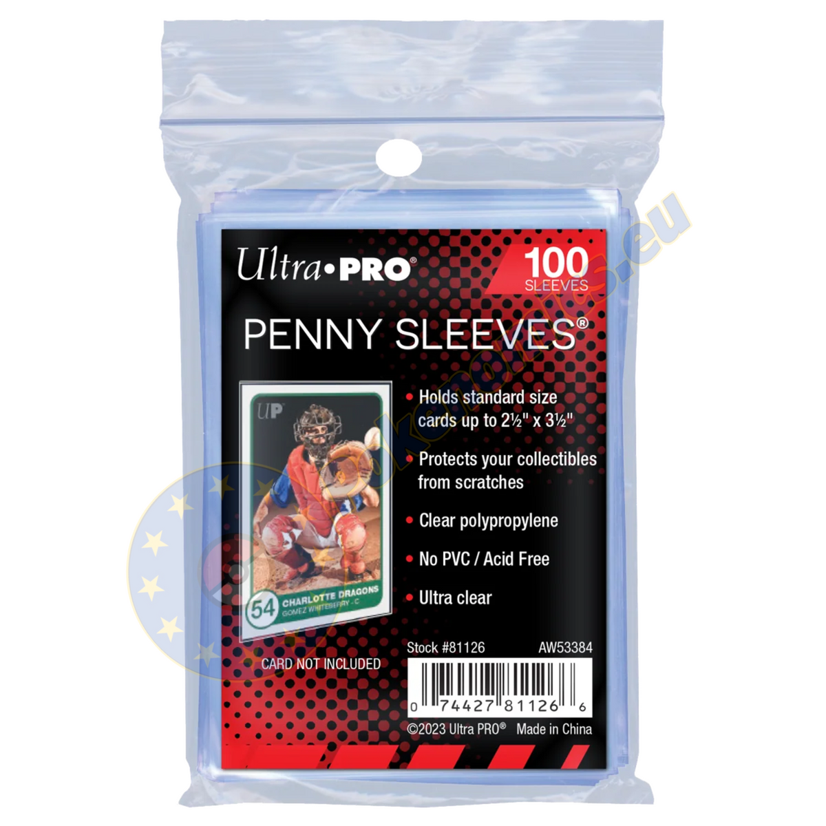 2.5" x 3.5" Penny Sleeves® Soft Trading Card Protectors, ULTRA PRO
